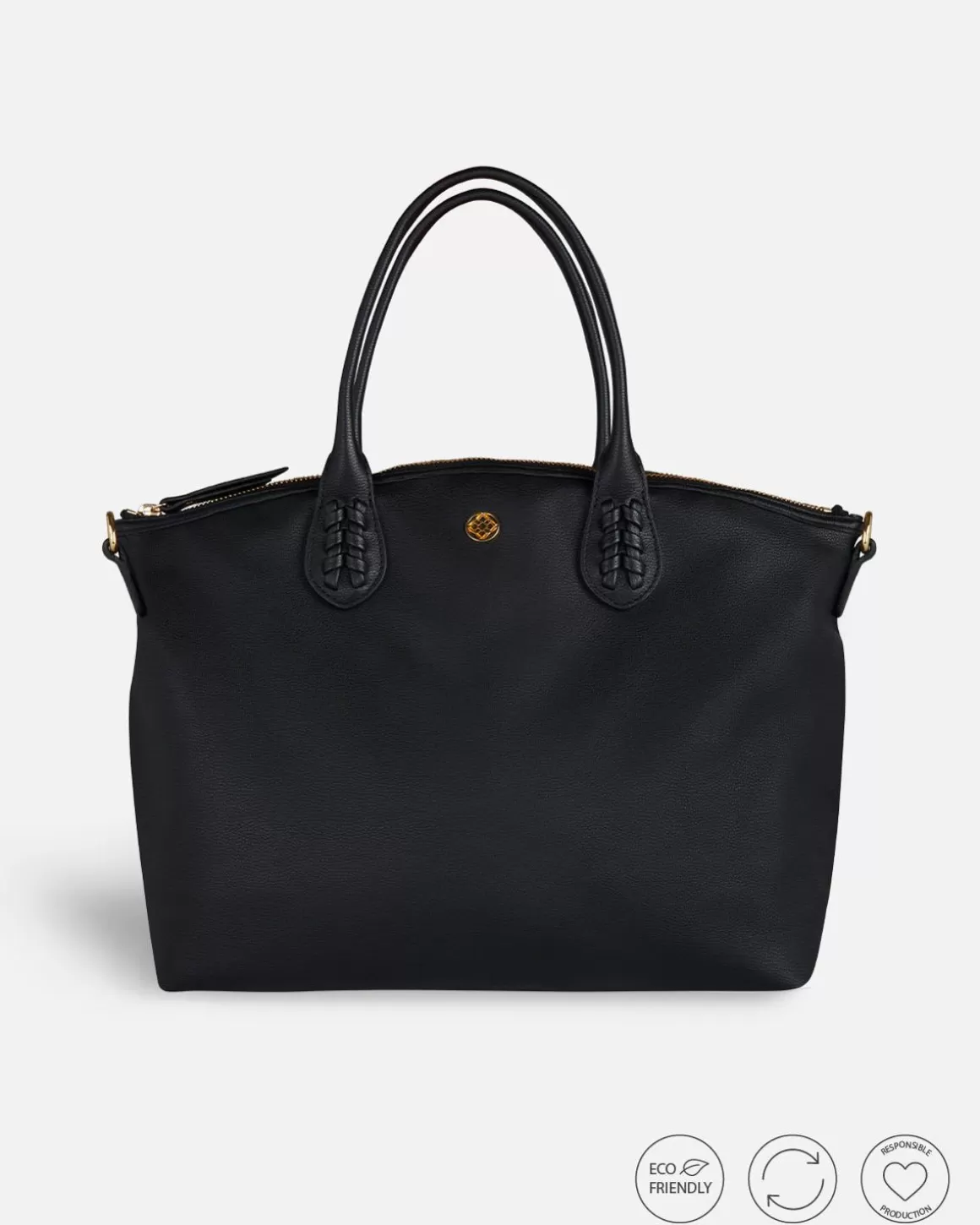 Lonbali Bolso Zip Tote Basic Negro | Bolsos Bandolera