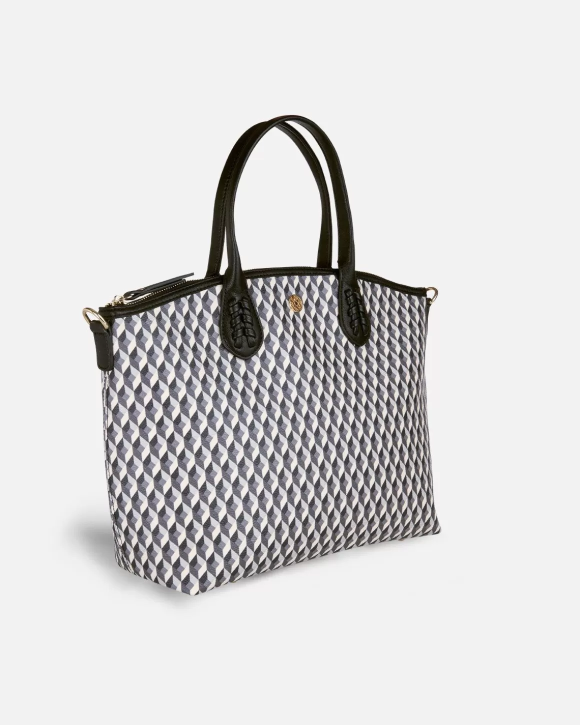 Lonbali Bolso Zip Tote Born B&W Negro | Bolsos Bandolera