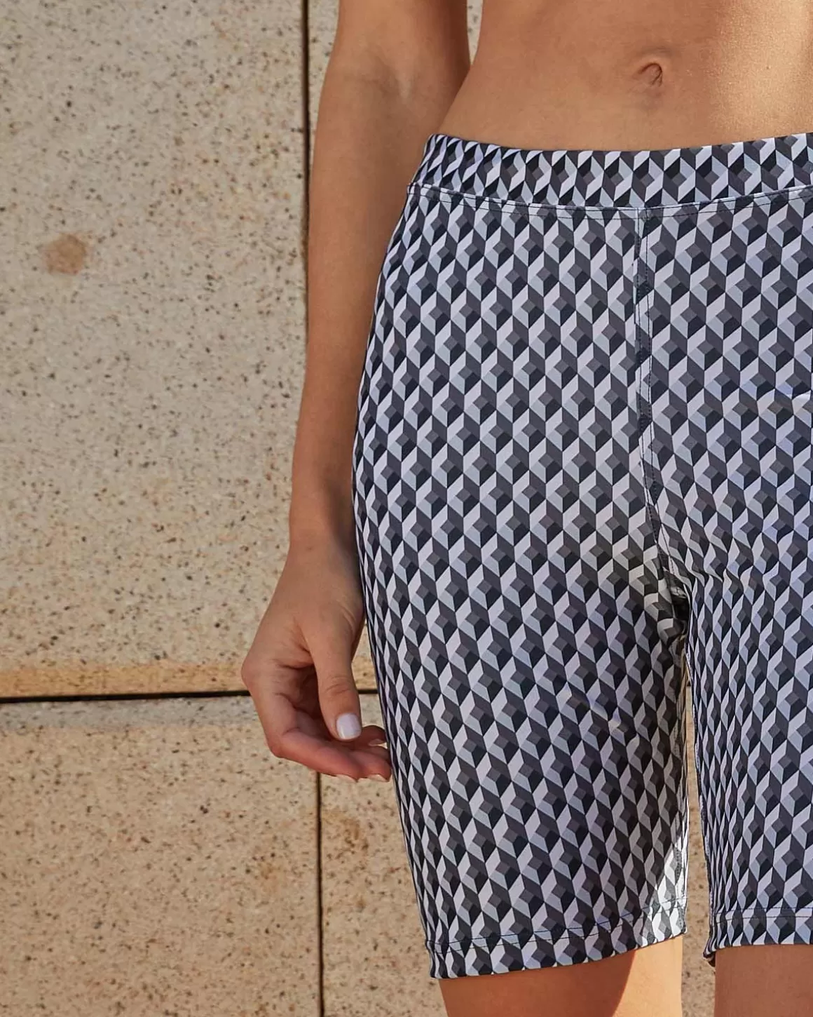 Lonbali Leggings Ciclista Born B&W Negro | Mujer Ropa Deportiva