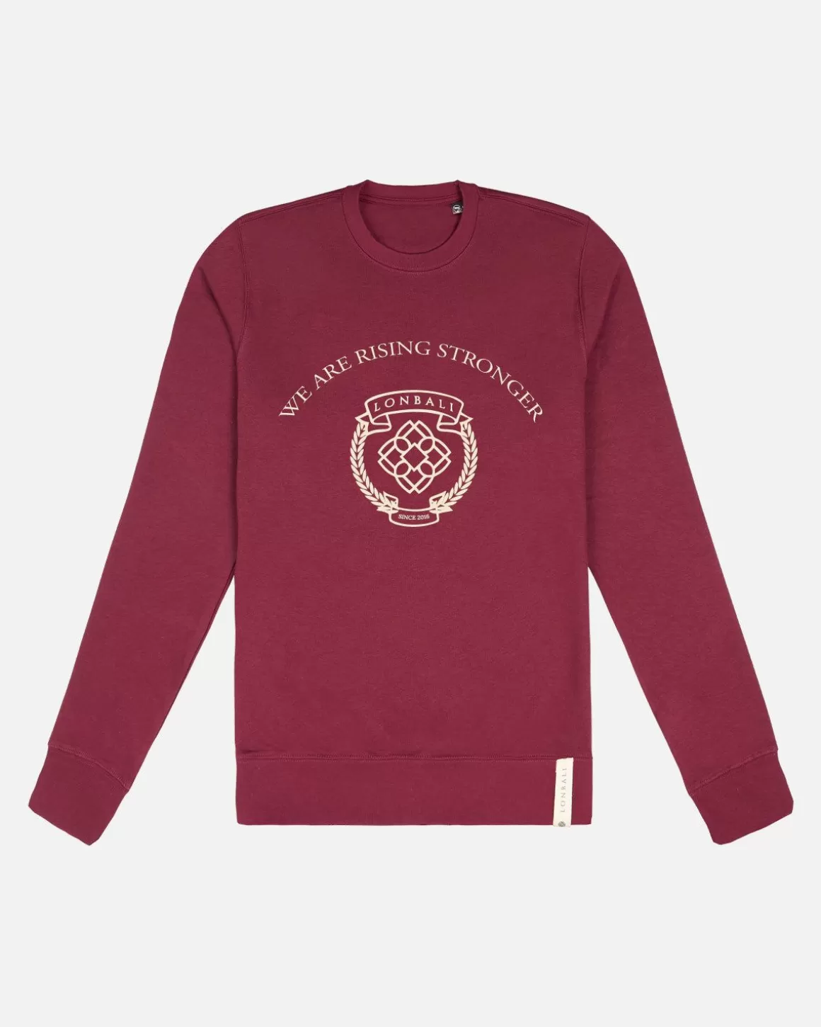 Lonbali Sudadera Escudo Burdeos | Mujer Sudaderas