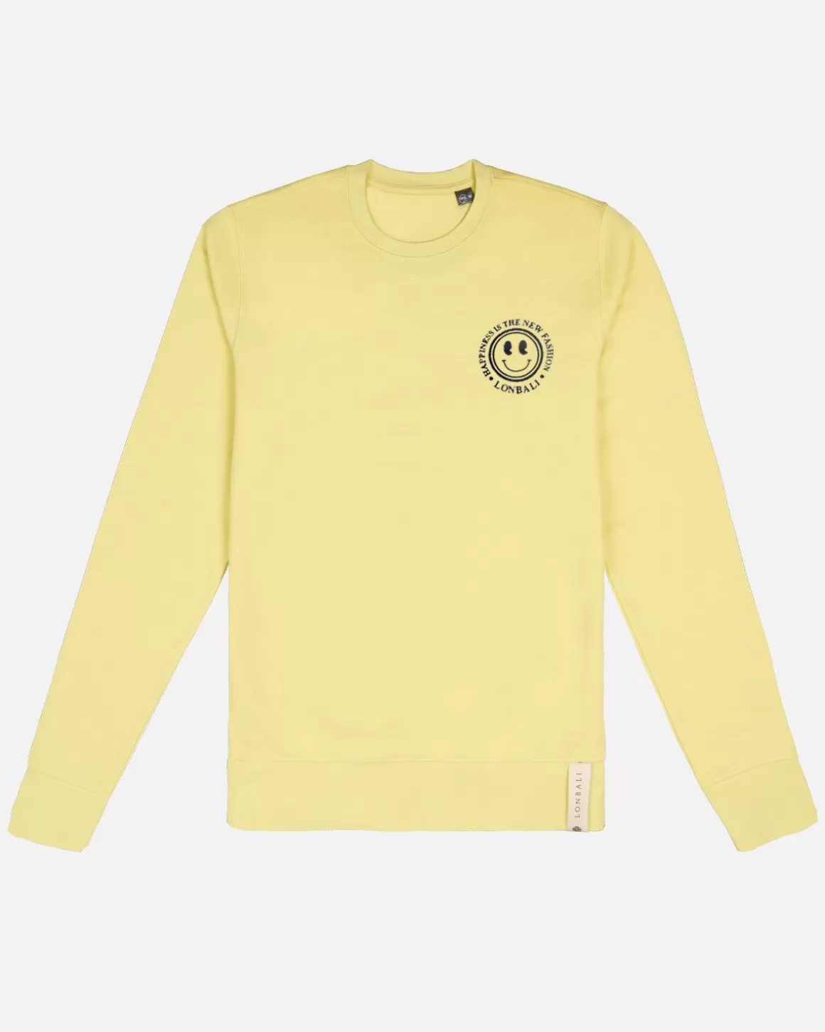 Lonbali Sudadera Happy Amarillo | Mujer Sudaderas